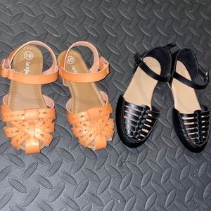 2 PAIRS - set girls sandals